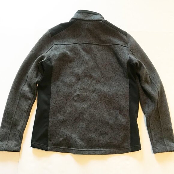 GERRY Mens Full Zip Mixed Media Knit On The Go Fleece Jacket Sweater Medium - Picture 3 of 9